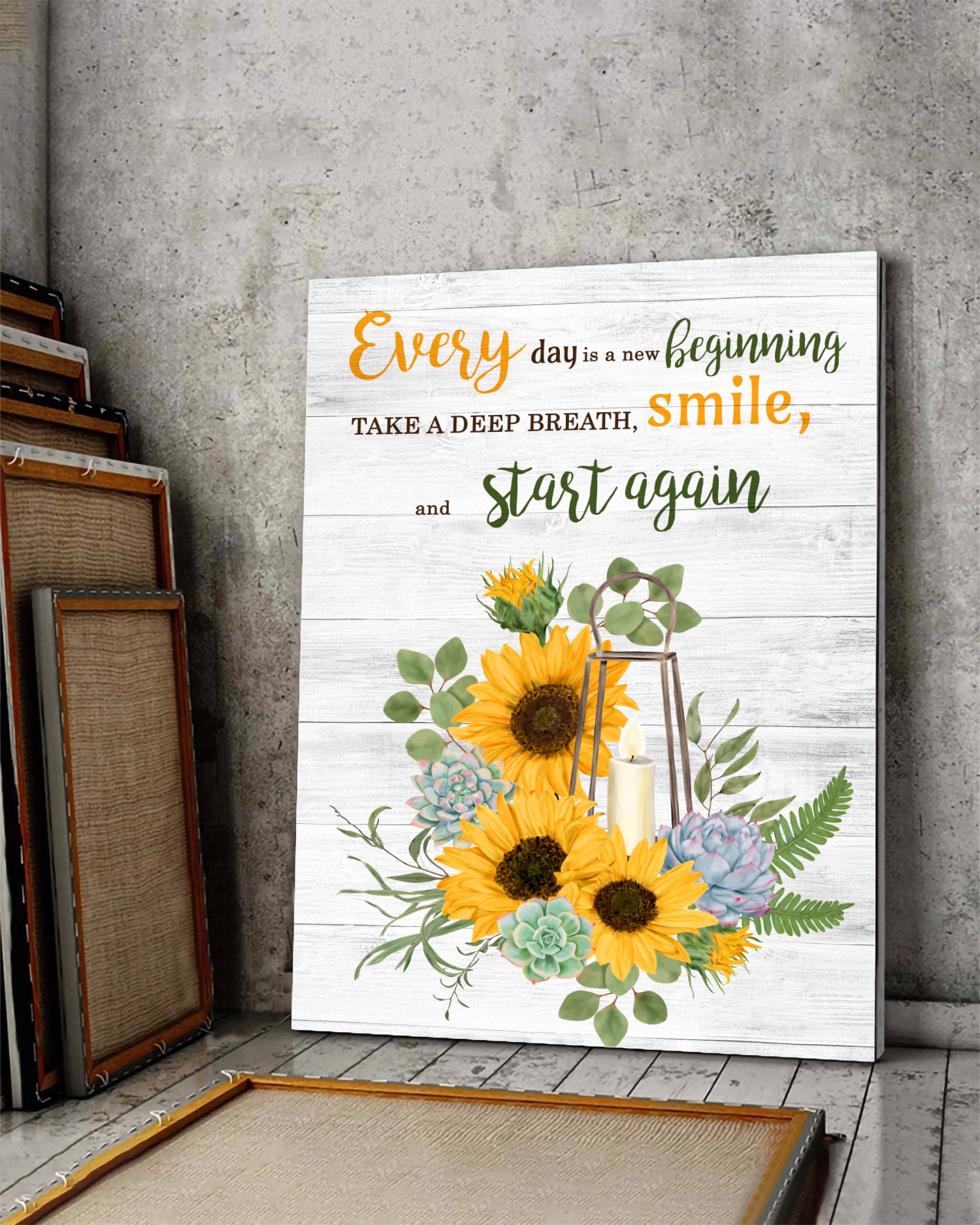Sunflower - A New Beginning Wrapped Canvas