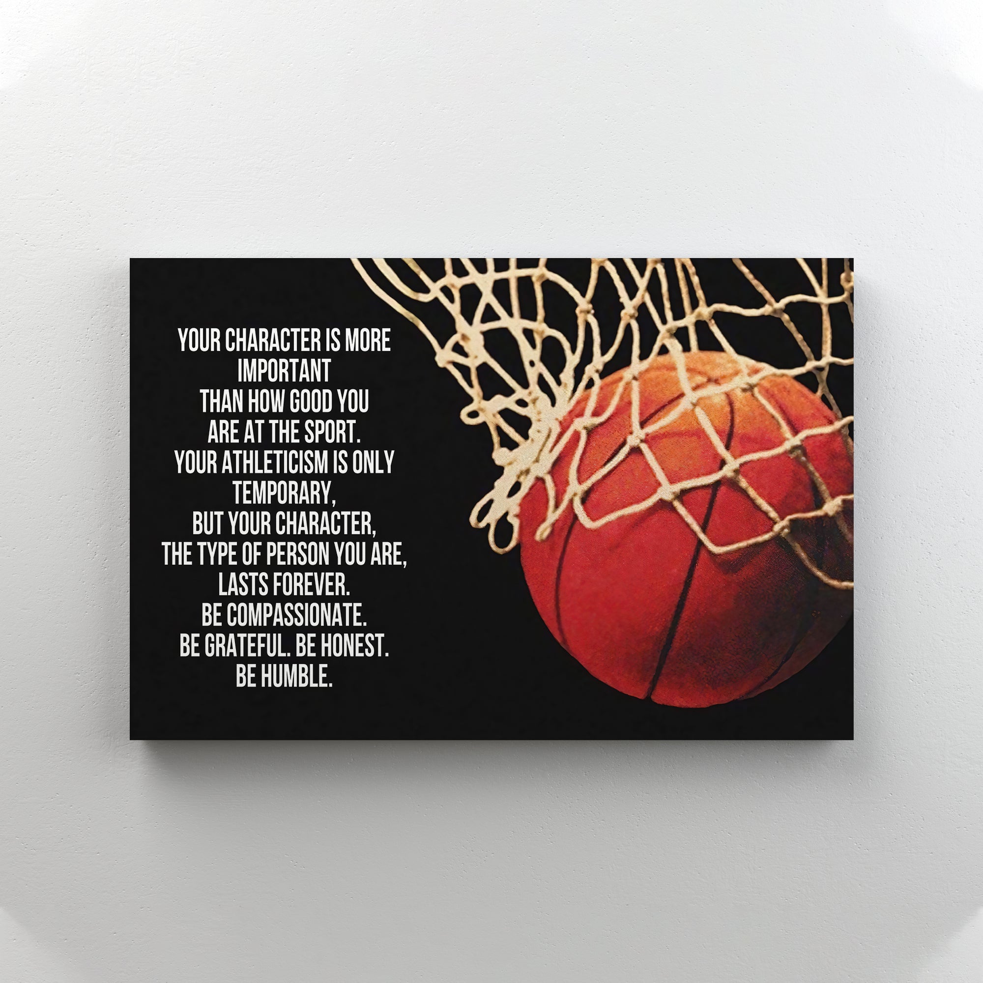 Basket Ball Quotes Wrapped Canvas