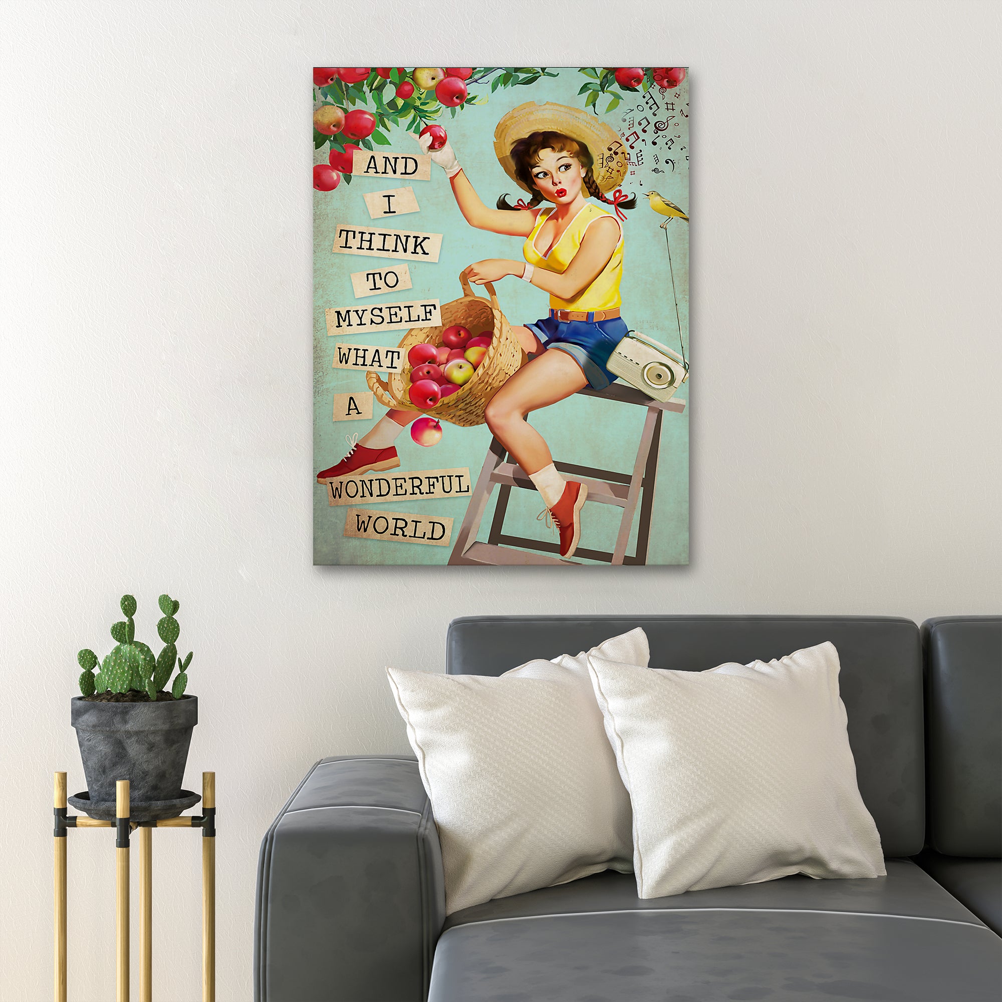 Summer Girl Wrapped Canvas
