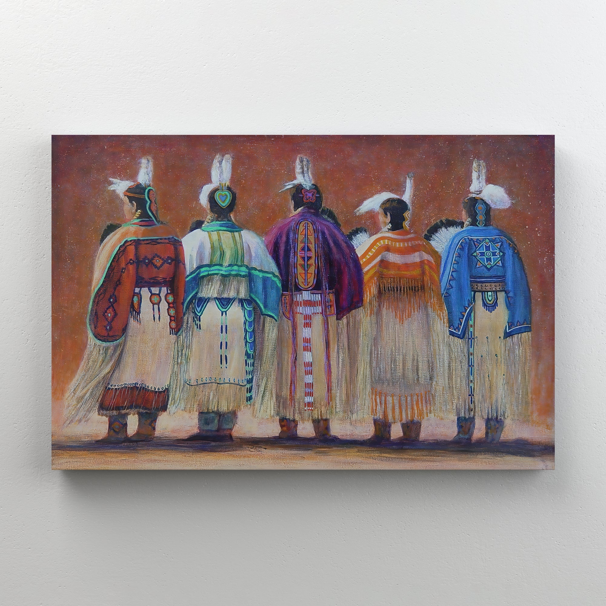 Five Native American People Art Gallery Wrapped Canvas