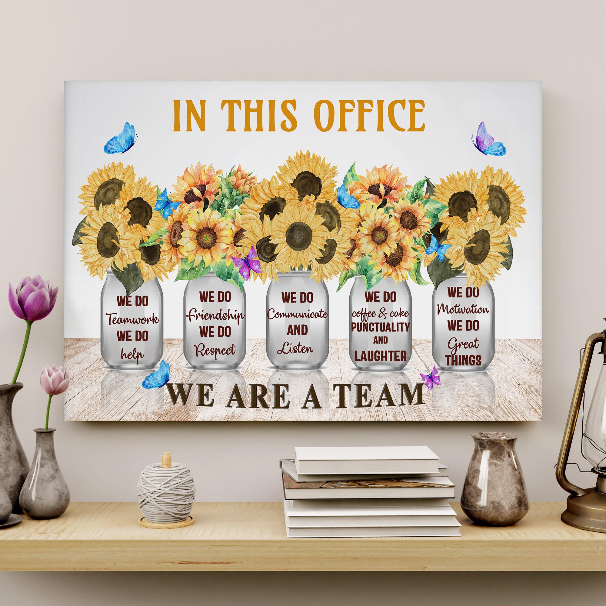Sunflowers - In This Office Wrapped Canvas